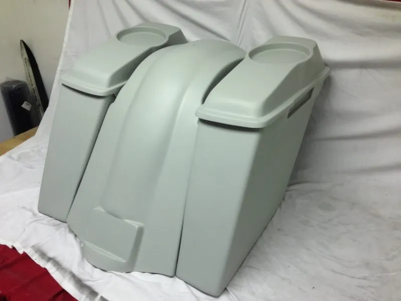 Harley Davidson 6" Heritage Softail Extended Saddlebags 6 x 9 Speaker Lids   Fender No Cutouts