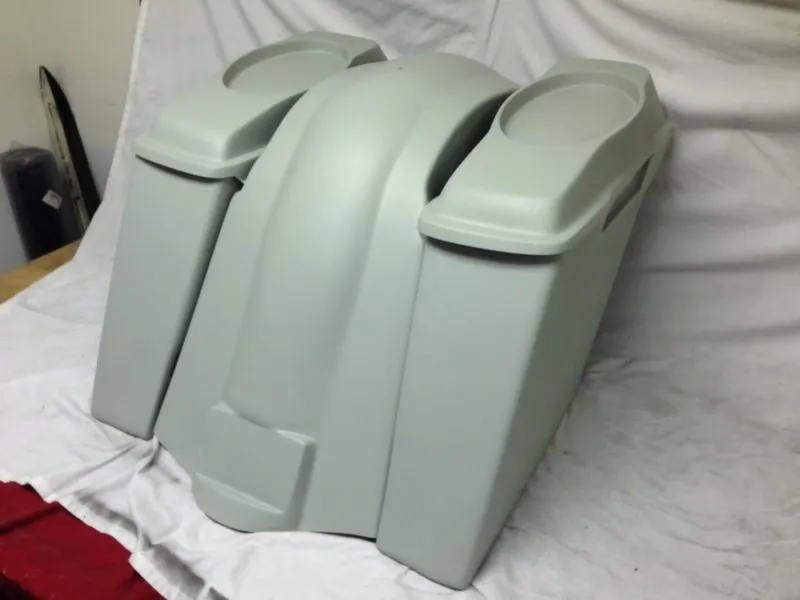 Harley Davidson 6" Heritage Softail Extended Saddlebags 6 x 9 Speaker Lids   Fender No Cutouts