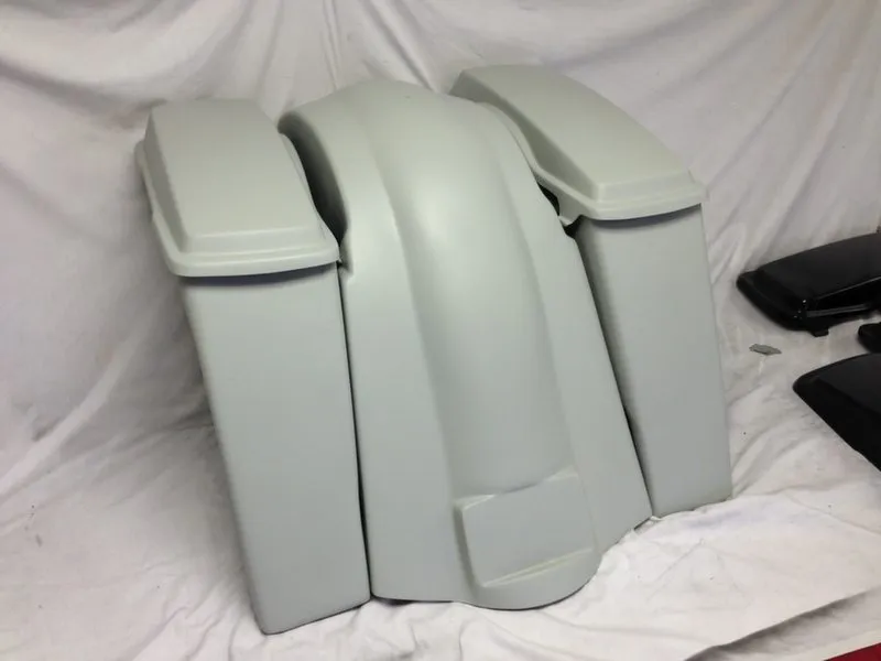 Harley Davidson 6" Softail Heritage Extended Stretched Saddlebags Lids Fender No Cut Out