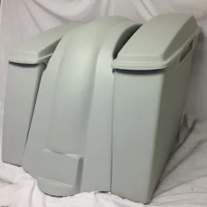 Harley Davidson 6" Softail Heritage Extended Stretched Saddlebags Lids Fender No Cut Out