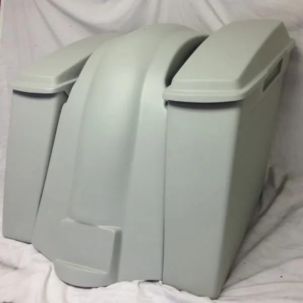 Harley Davidson 6" Softail Heritage Extended Stretched Saddlebags Lids Fender No Cut Out