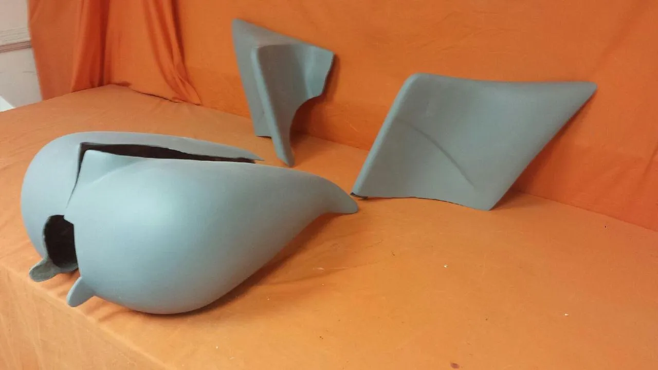 Harley Davidson Stretched Custom Tank Shrouds   Stretched Side Covers 2014-2018