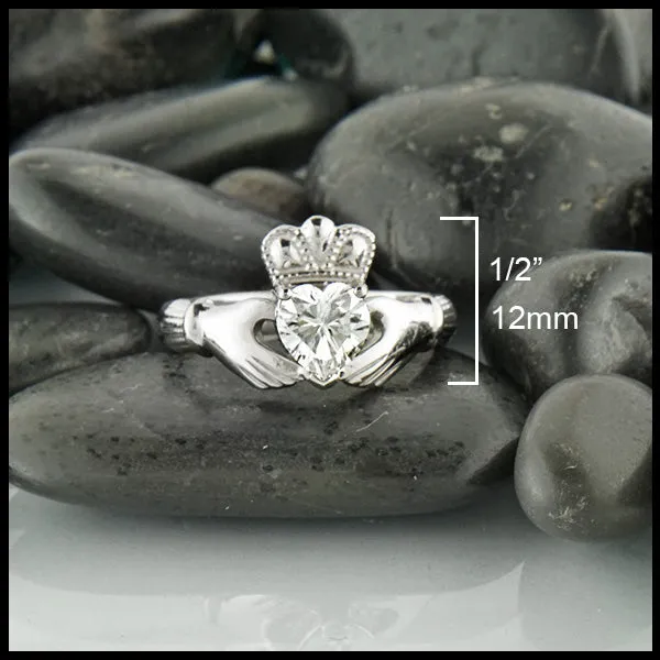 Heritage Claddagh Moissanite Ring