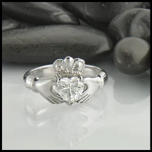 Heritage Claddagh Moissanite Ring