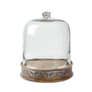 Heritage Inlay Wood Pastry Keeper, 17"
