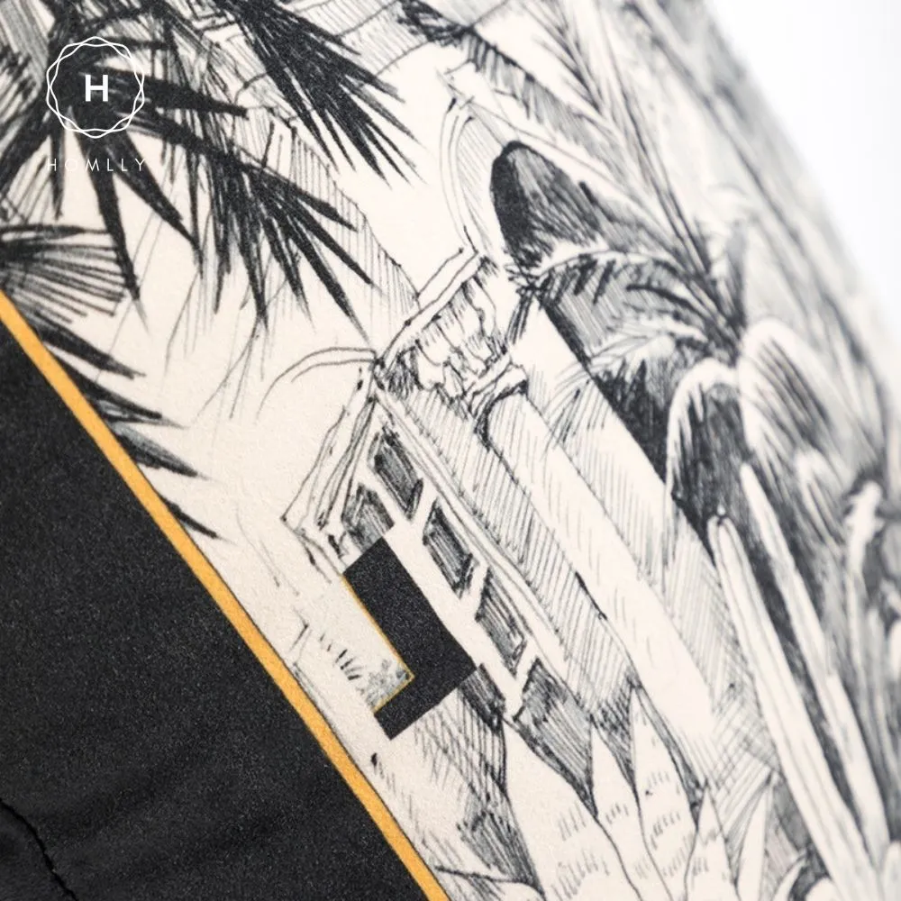 Homlly Botanical Palm Tree Printed Pillow Cushion Cover