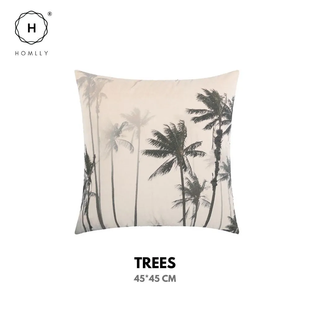 Homlly Botanical Palm Tree Printed Pillow Cushion Cover
