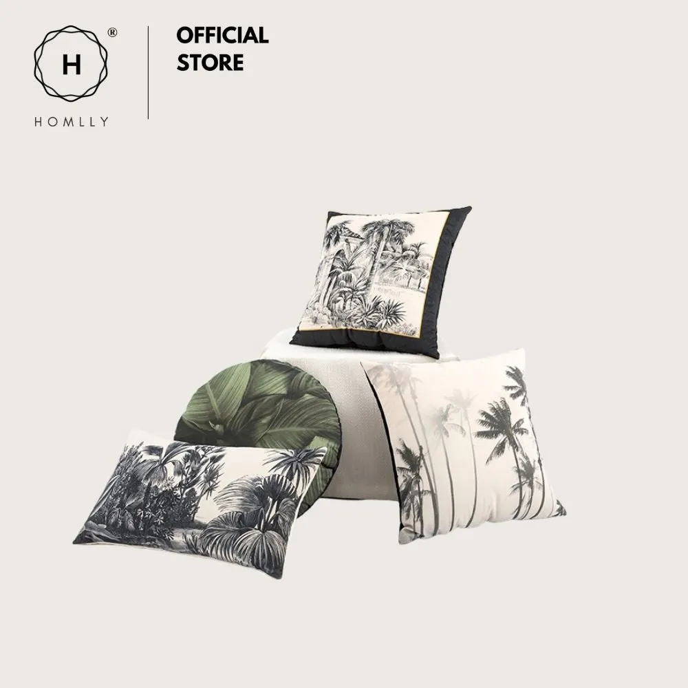 Homlly Botanical Palm Tree Printed Pillow Cushion Cover