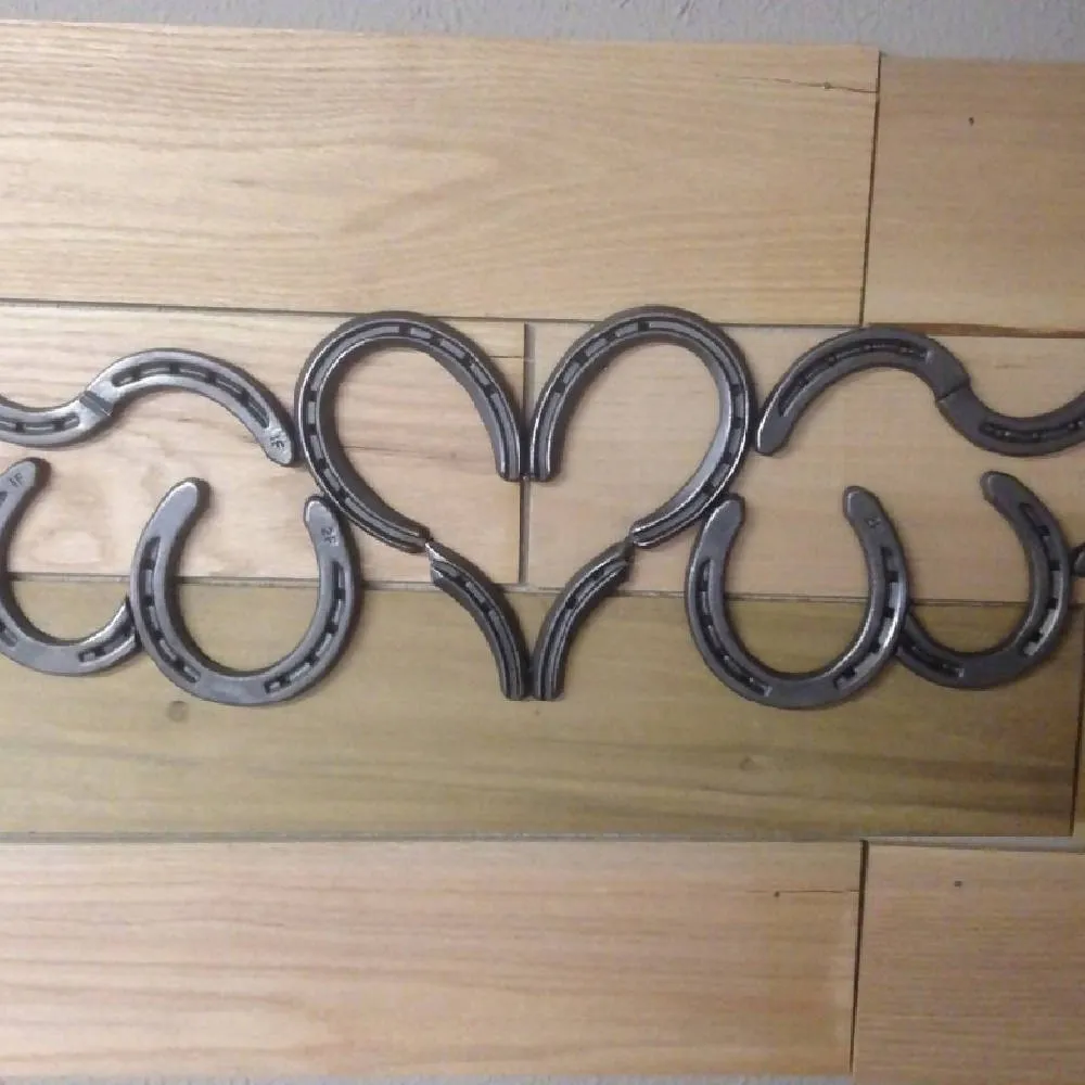 Horseshoe Heart with Wings - Pink and White - The Heritage Forge