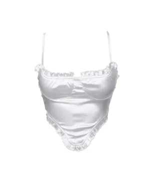 In The Spotlight Satin Crop Top