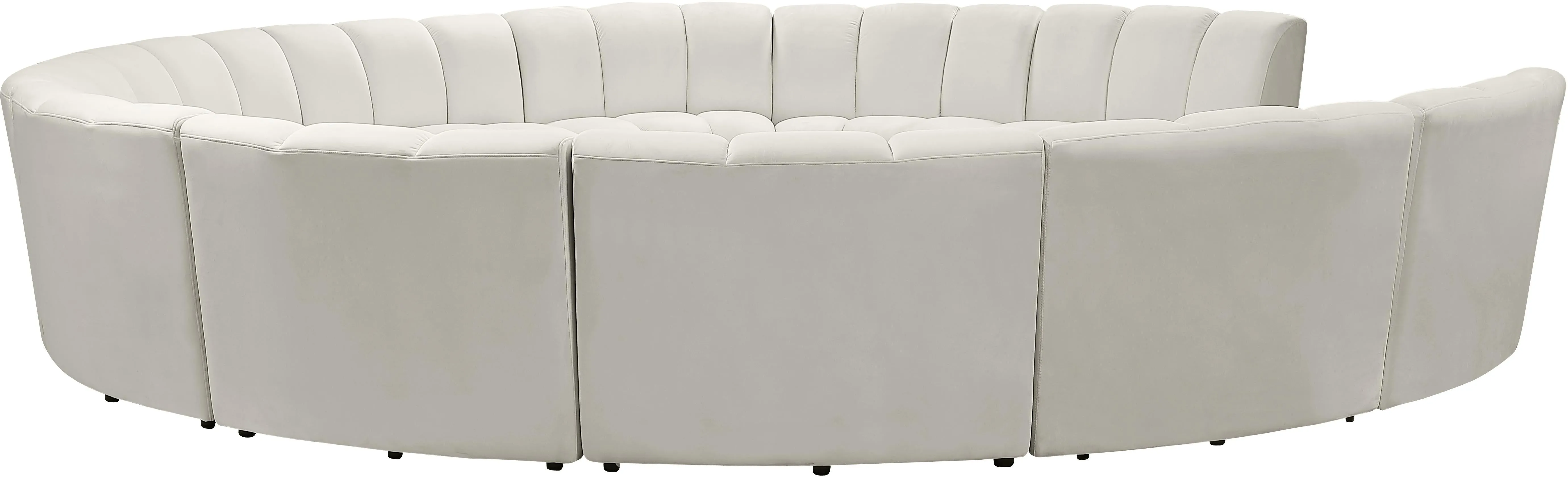 Infinity Cream Velvet 11pc. Modular Sectional