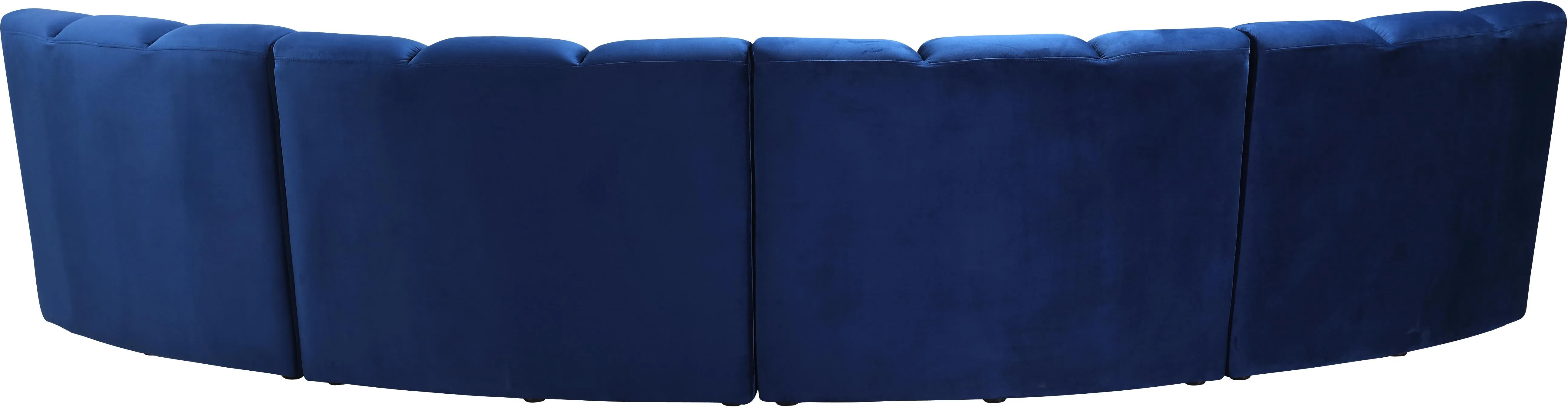 Infinity Navy Velvet 4pc. Modular Sectional