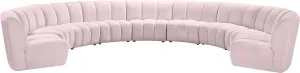 Infinity Pink Velvet 9pc. Modular Sectional