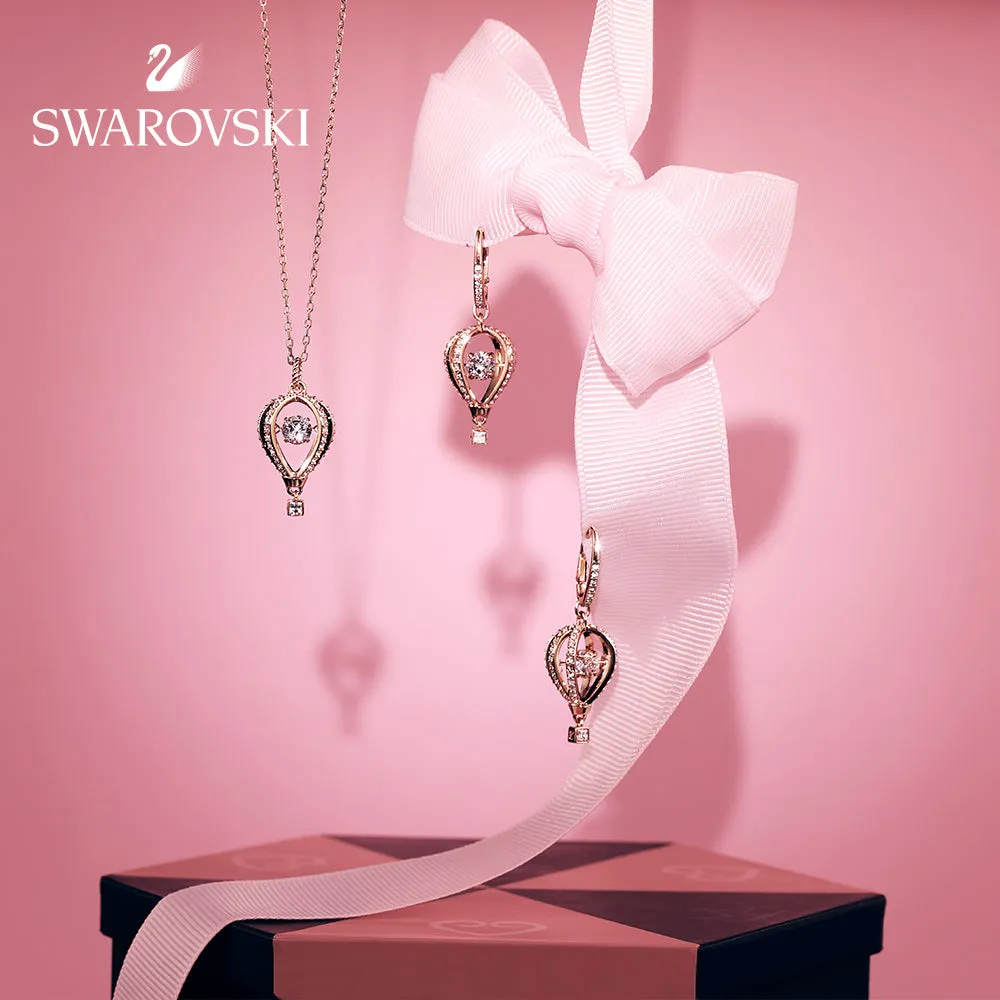 Into the Sky White Rose-Gold Tone Plated Pendant Necklace