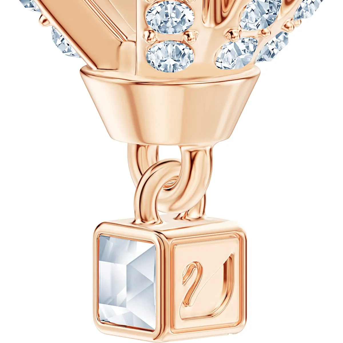 Into the Sky White Rose-Gold Tone Plated Pendant Necklace