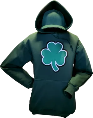 Irish Hoodie Big Clover Green