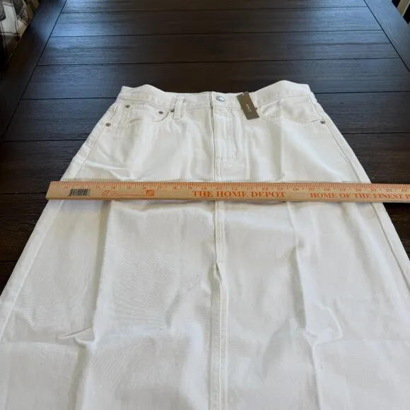 J. Crew Denim maxi skirt in white Size 30