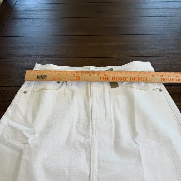 J. Crew Denim maxi skirt in white Size 30