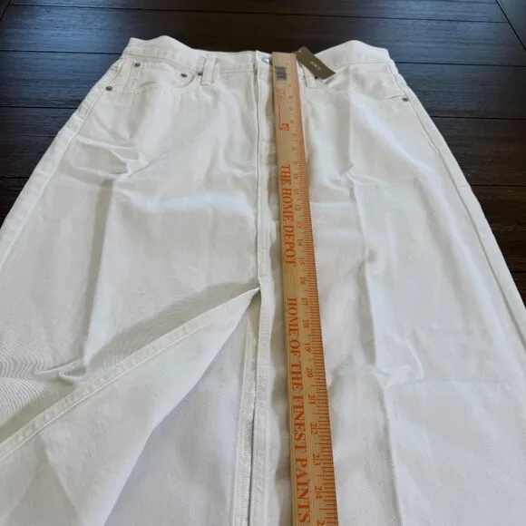 J. Crew Denim maxi skirt in white Size 30