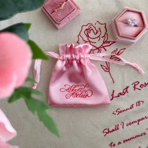 Jewelry Pouch (Pink Satin)
