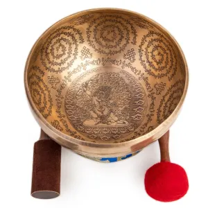 Large Singing Bowl 9 Inches - Made in Nepal - Hand Carved