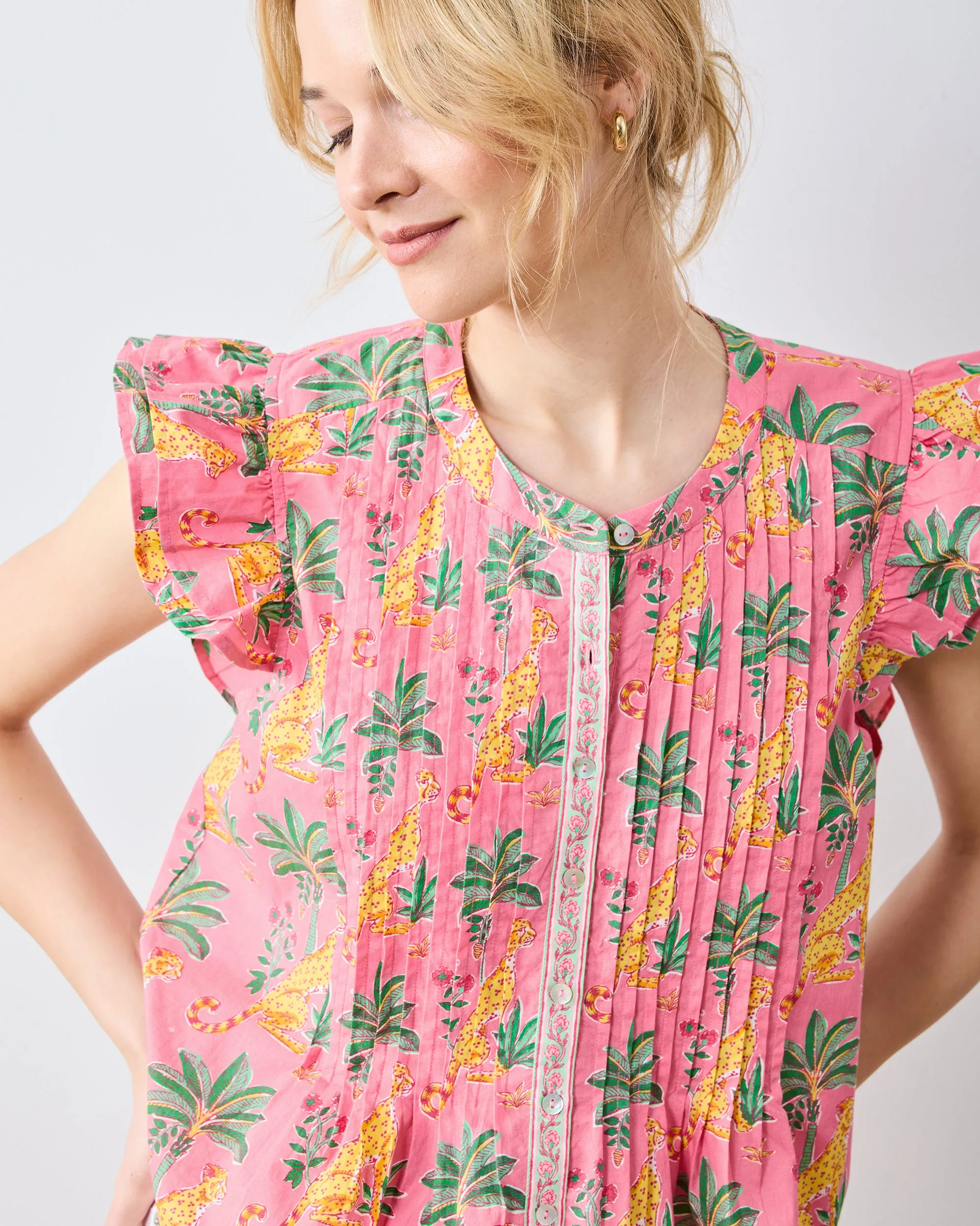 Leopard Mirage - Katie Blouse - Pink Palace