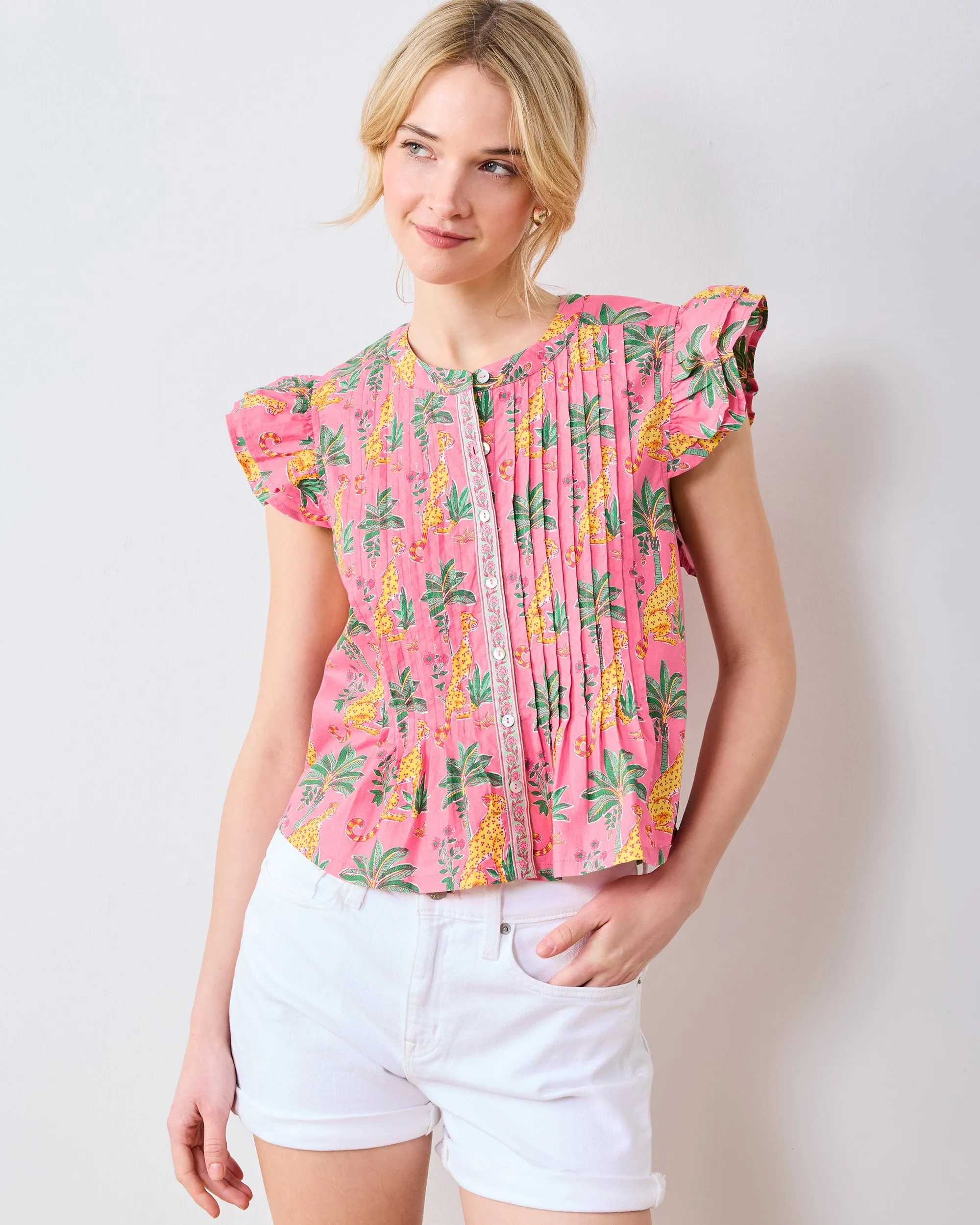 Leopard Mirage - Katie Blouse - Pink Palace
