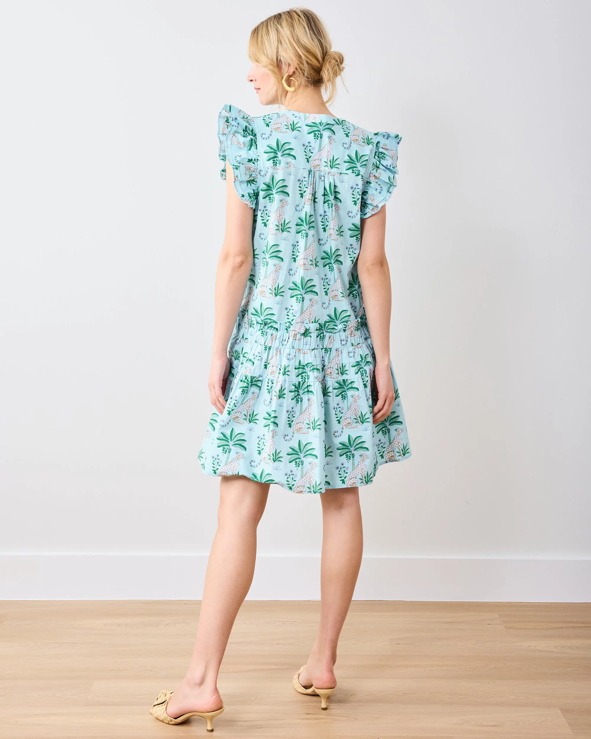 Leopard Mirage - Katie Dress - Oasis Sky