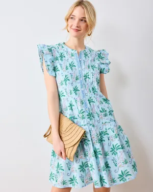 Leopard Mirage - Katie Dress - Oasis Sky