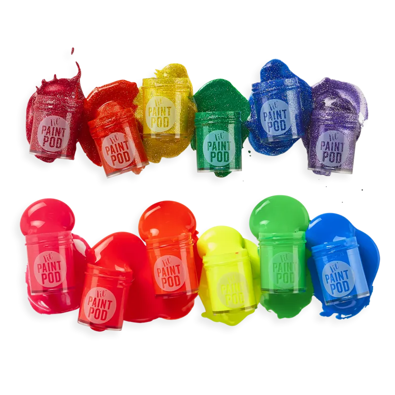 Lil Paint Pods Neon & Glitter Poster Paint - Set of 12