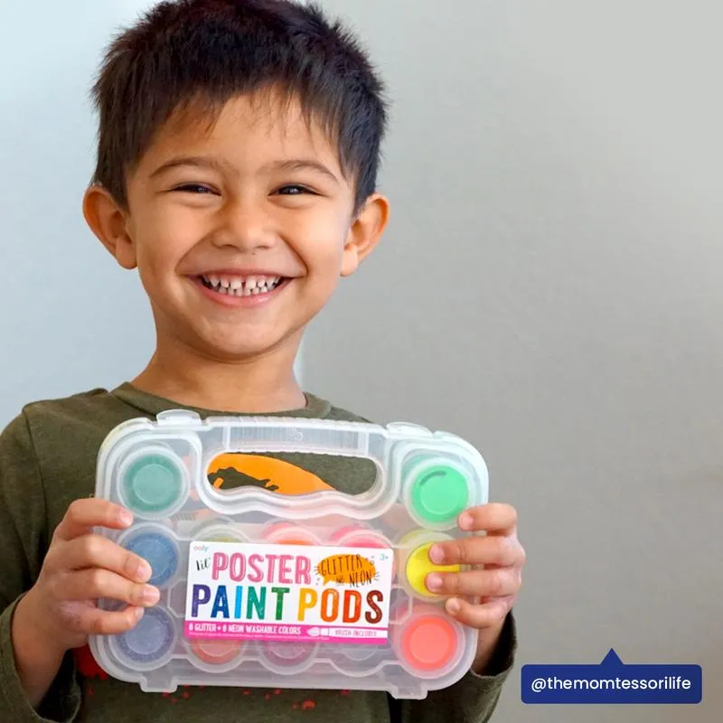 Lil Paint Pods Neon & Glitter Poster Paint - Set of 12