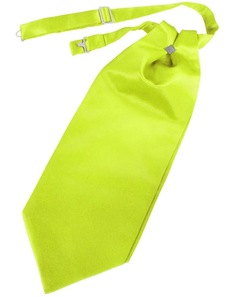 Lime Solid Satin Kids Cravat
