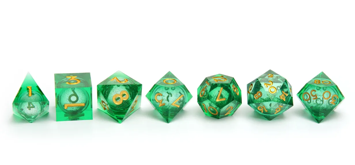 Liquid Core Dice - Dark Green