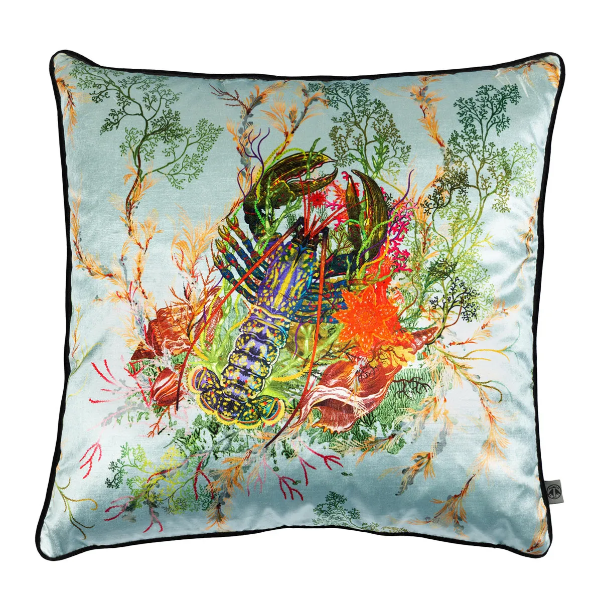 lobster velvet cushion