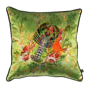 lobster velvet cushion