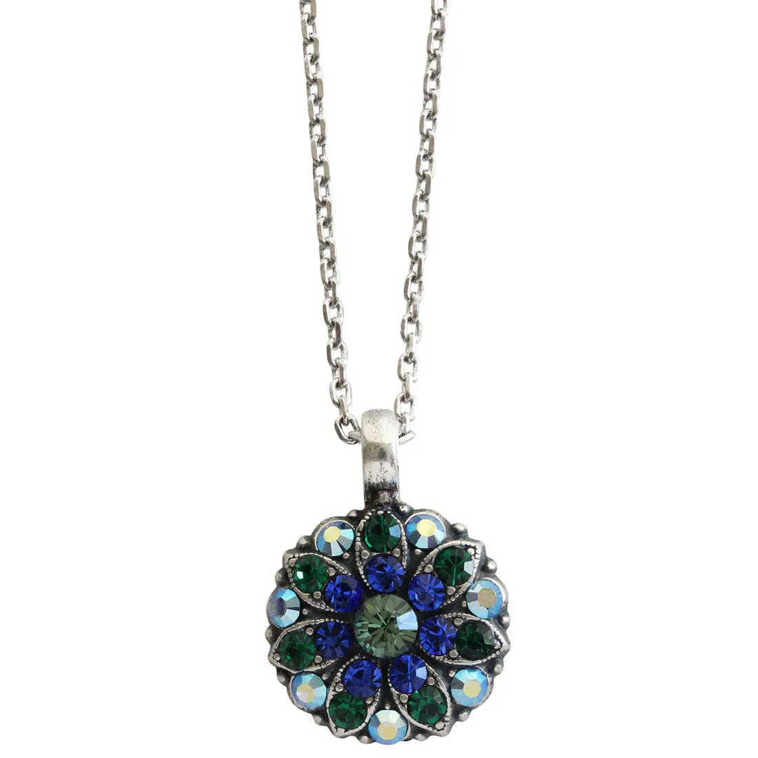 Mariana "Capri" Guardian Angel Silver Plated Pendant Crystal Necklace, 5212 17