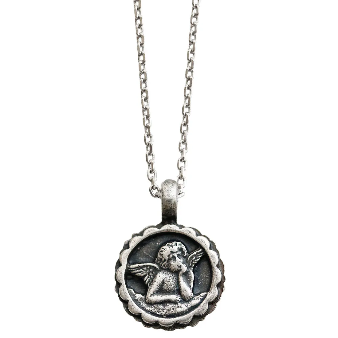 Mariana "Capri" Guardian Angel Silver Plated Pendant Crystal Necklace, 5212 17
