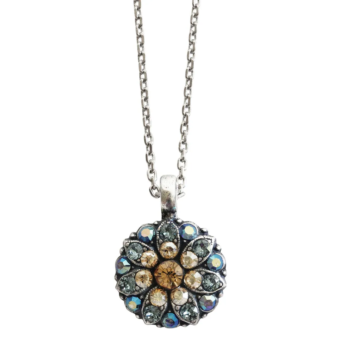 Mariana "Moon Drops" Guardian Angel Silver Plated Pendant Crystal Necklace, 5212 216-3