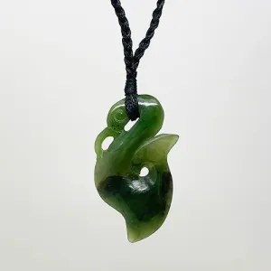 Medium Size Genuine NZ Greenstone Manaia Necklace