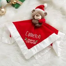 Merry Christmas Lovey Santa Bear