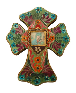Mexican Hand Painted Cross