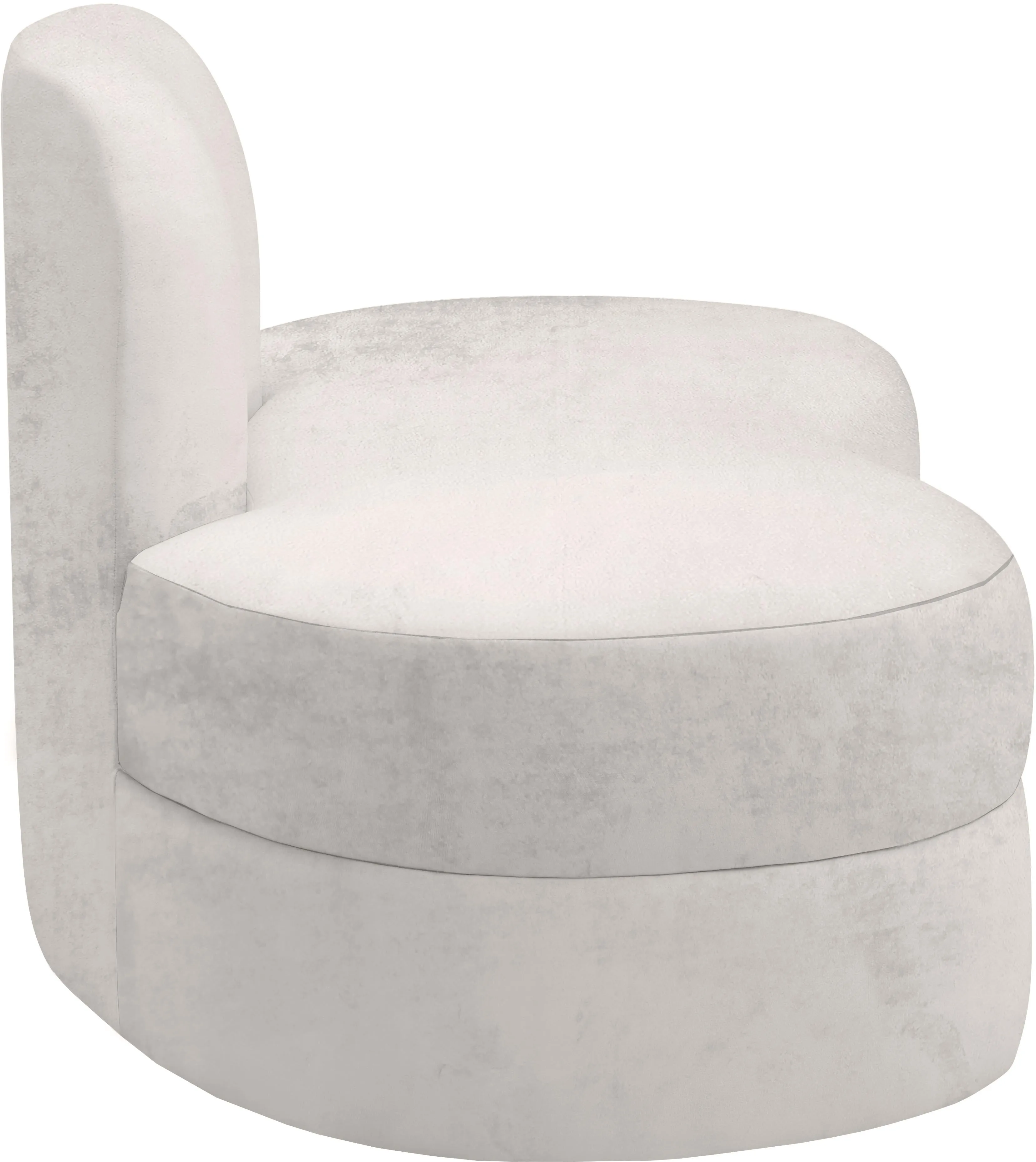 Mitzy Cream Velvet Loveseat