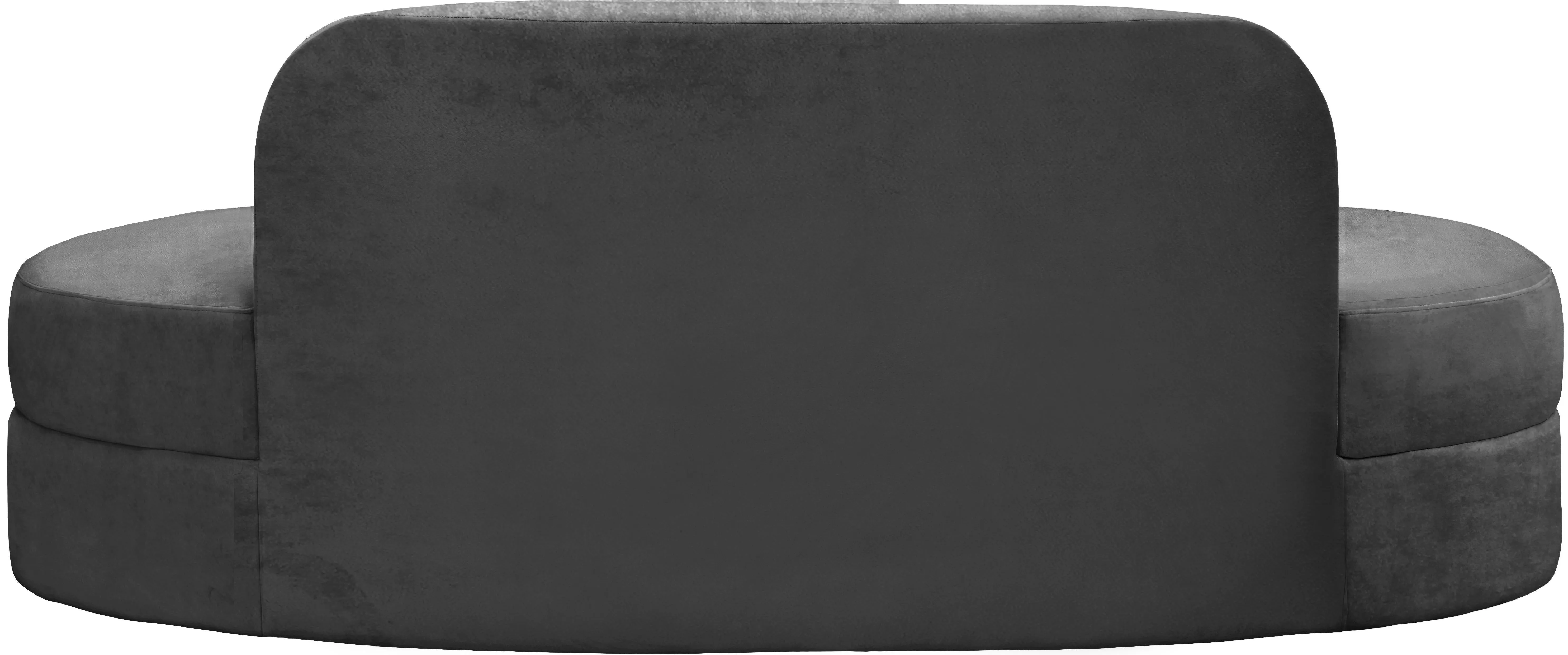 Mitzy Grey Velvet Sofa