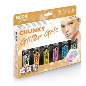Moon Glitter Iridescent Chunky Glitter Gel, Assorted