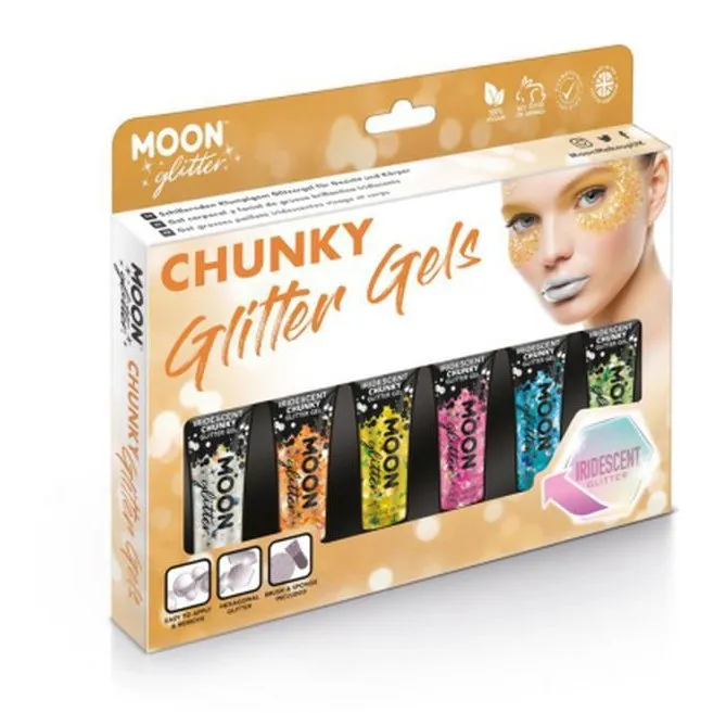 Moon Glitter Iridescent Chunky Glitter Gel, Assorted