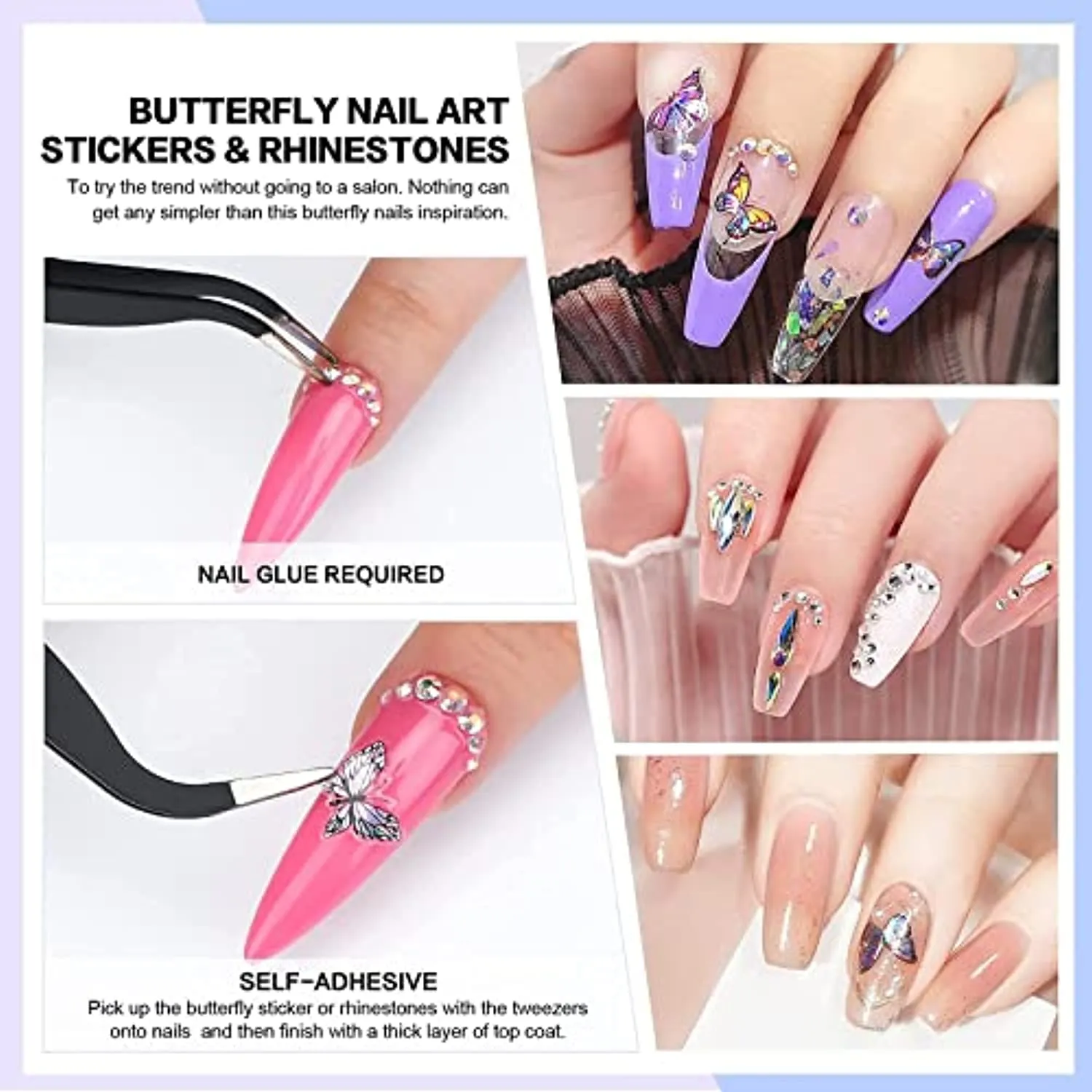 Morovan Acrylic Nail Kit - Glitter Acrylic Powder Monomer Liquid Set Professional Acrylic Powder Set with Everything Supplies Acrylic Brushes Nail Tips Nail Art Decoration Tools DIY Nail Extension