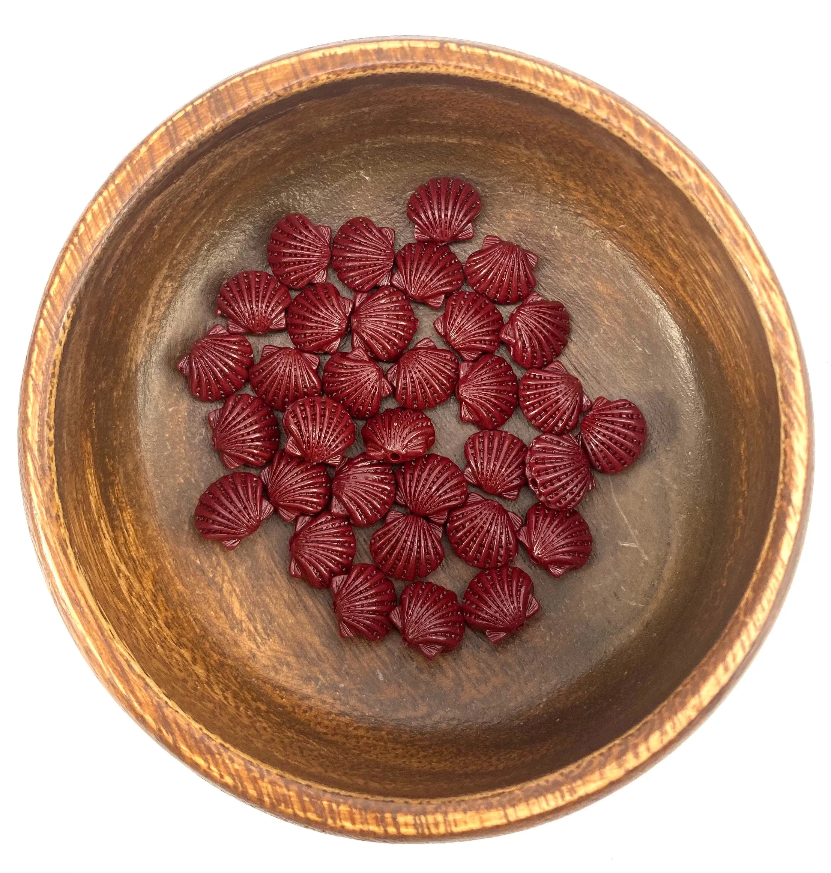 Mother Of Pearl Maroon Beads, Sku#M677