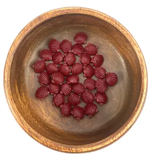 Mother Of Pearl Maroon Beads, Sku#M677