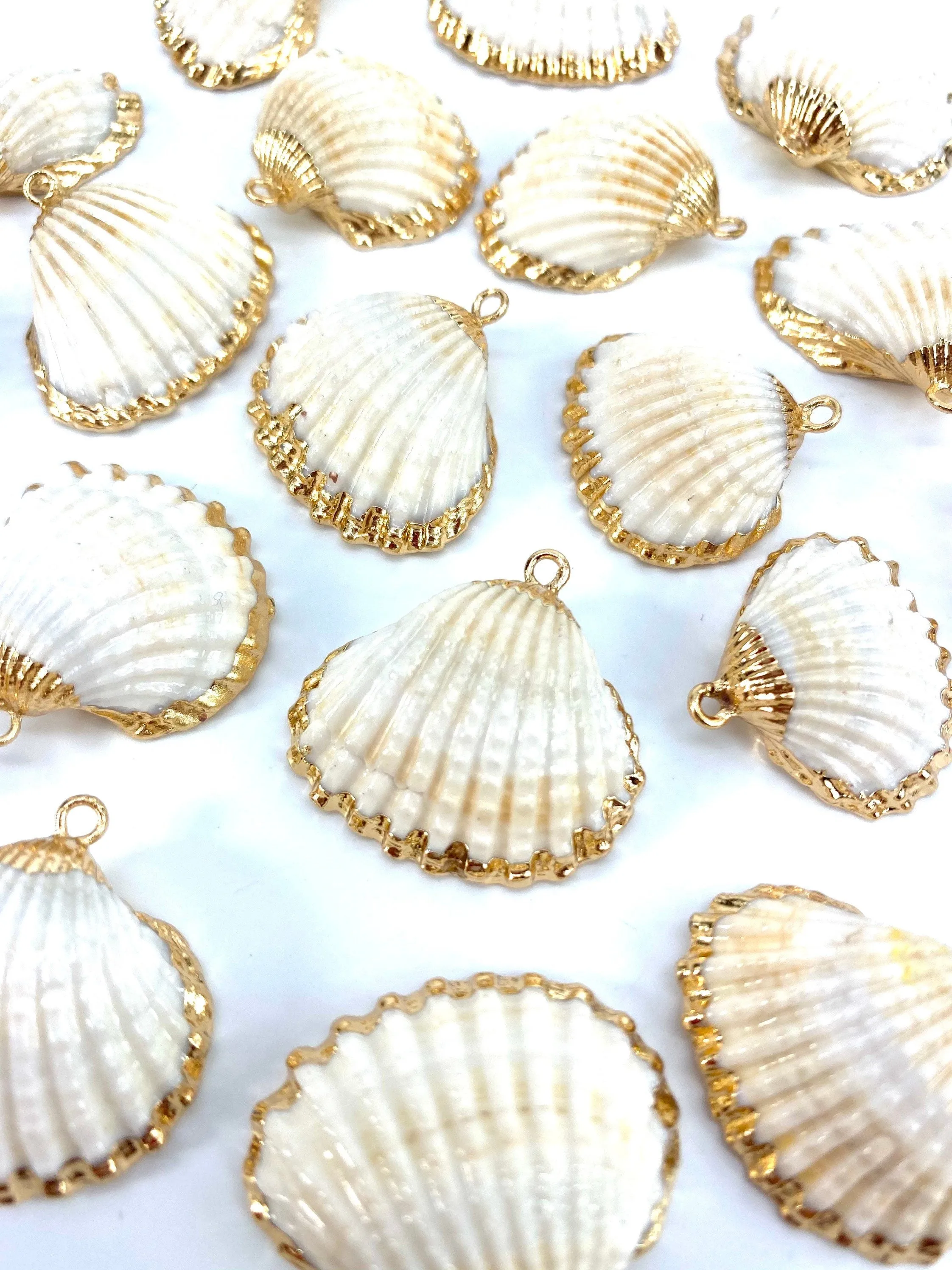 Mother Of Pearl Seashell With Alloy, Sku#M640