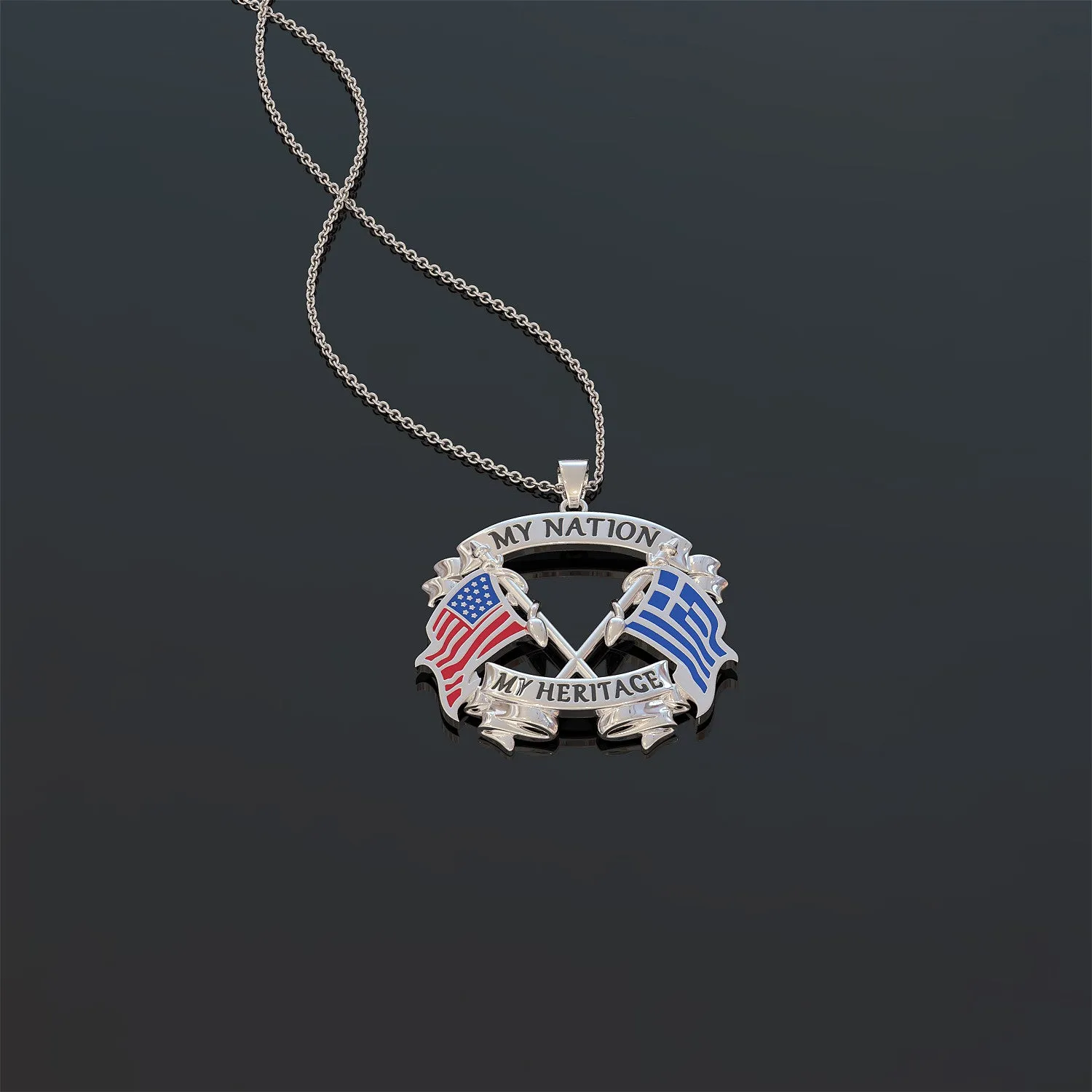 My Nation My Heritage Greek Necklace